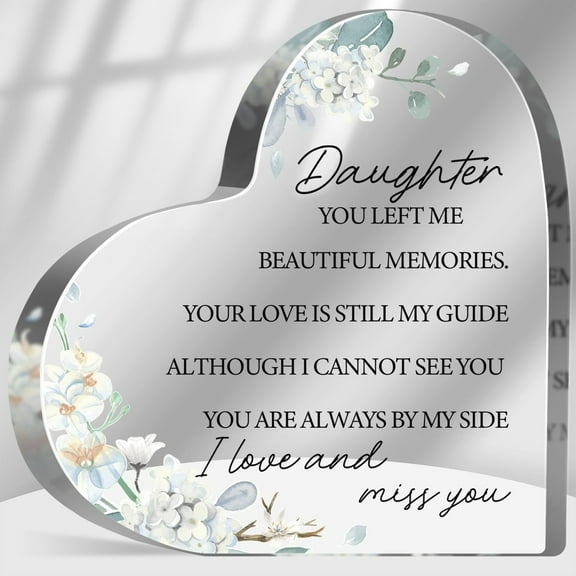 Sympathy Memorial Gifts for Loss of Daughter, Loss of Daughter Sympathy Gifts, Bereavement Condolences Grief Gifts, Funeral Memorial Decor Sign, Remembrance Plaque for Loss Daughter