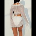 thumbnail image 4 of Conjunto de Bikini de 4 Piezas para Mujer - Traje de Baño Triangular con Cuello Halter Atrevido - Traje de Baño con Nudo Transparente S, 4 of 9