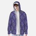 thumbnail image 4 of Kdxio Lavender Flowers Print Women Men Sun Protection UPF 50+ Jackets Zip Up Long Sleeve Hoodie Hiking Lightweight with Pockets, 4 of 8