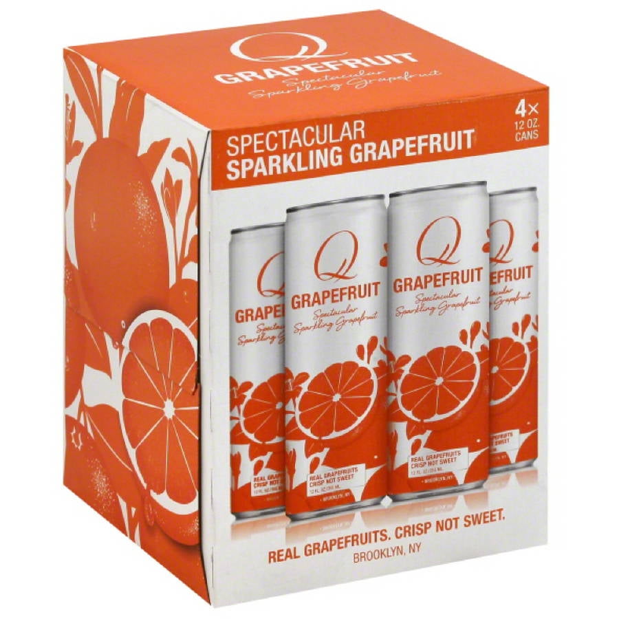 Q Drinks Spectacular Sparkling Grapefruit Soda, 12 fl oz, 4 count