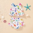 thumbnail image 5 of Younger Tree Toddler Baby Girls 2PCS Swimsuit Infant Summer Sleeveless Beach Bikini Swimwear Bathing Suit for 2-3T, 5 of 8