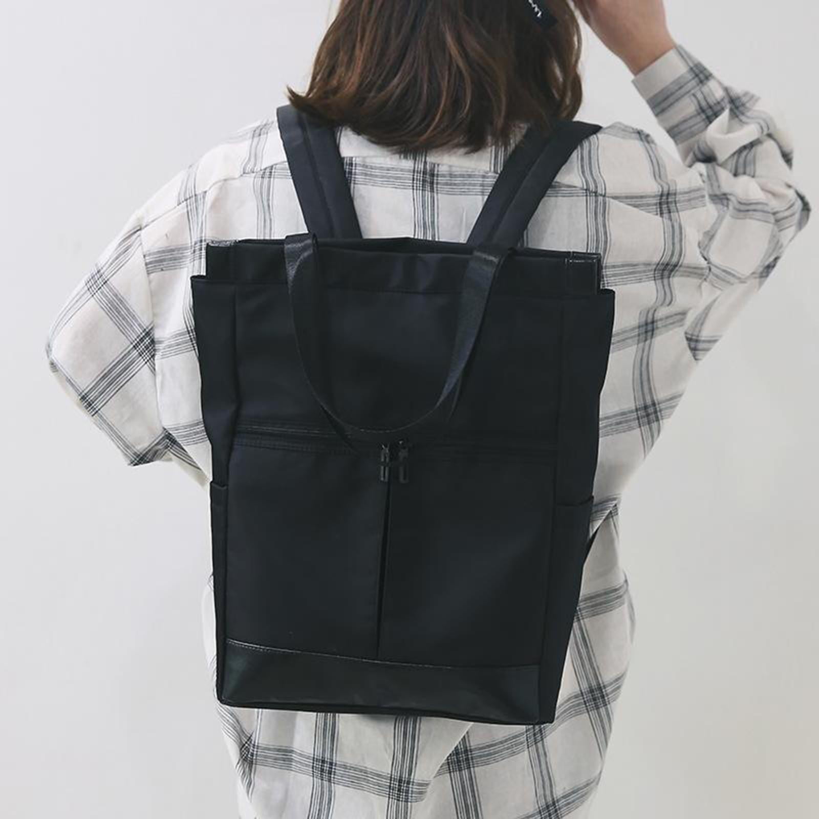 Black tote bag for college hot sale