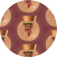 thumbnail image 1 of Ahgly Company Indoor Round Patterned Carrot Orange Area Rugs, 5' Round, 1 of 6