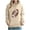 Khaki, variant on EchfiProm Womens Pullover Sweatshirt Black Hooded Hoodies with Pockets Trendy Long Sleeve Football Tops for Womem