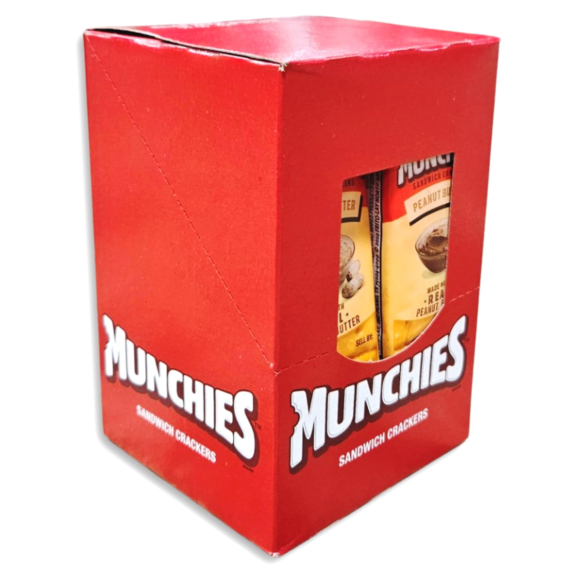 Munchies Peanut Butter Sandwich Cheese Crackers Value Pack   | 8 Count Box | Pack of 6 (48 Total Sleeves)