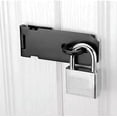 thumbnail image 4 of 4 Inch Stainless Steel Hasp Hasp With Screws Security Cabinet Door, Padlock Clasp Black, 4 of 5