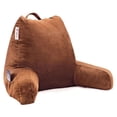 thumbnail image 1 of Vekkia 18" Velouté Reading & Repose-Lit Pillow avec Support Dos et Bras, Brown, 1 of 7