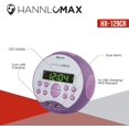 thumbnail image 4 of HANNLOMAX HX-129CR Radio Réveil. Radio FM PLL, Écran LED Vert 0,6 Pouces, Bluetooth, Ports USB pour Charge 2,4 A et 1 A/lecture MP3 (Violet), 4 of 5