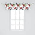 thumbnail image 2 of Ambesonne Floral Window Valance, Sketchy Blooming Exotic Art, 42" x 12", Dark Coral Multicolor, 2 of 3