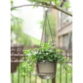 thumbnail image 5 of Austok 2Pcs Self Watering Hanging Planter, Indoor Outdoor Hanging Flower Pot, with 12 Drainage Holes and Detachable Chains, Durable Hanging Plant Pot Basket for Garden, Visible Water Level, 5 of 11