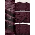 thumbnail image 6 of Eytino Cable Knit Sweater Women Trendy Crewneck Long Sleeve Color Block Sweater Tops Fall Winter Chunky Pullover Sweaters Size S, 6 of 10