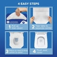 thumbnail image 3 of MED PRIDE Flushable Toilet Seat Covers, Disposable Half-Fold Liners, 250 pack Septic Safe, White Paper, Travel Use, 3 of 5