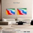 thumbnail image 4 of Elephant Stock Abstract Rainbow Colors Wall Art - Horizontal Canvas Wall Art - Living Room Wall Decor - Abstract Canvas - Red And Turquoise Decor - 51" x 34", 4 of 8