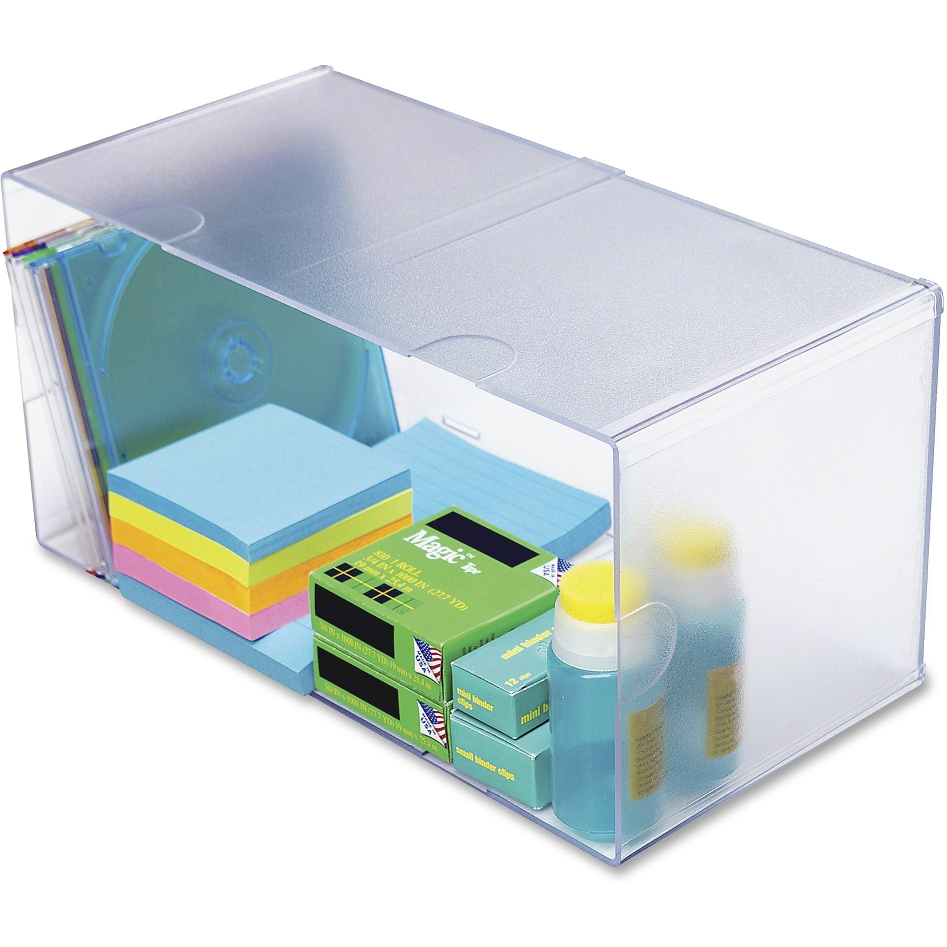 Deflecto, Stackable Cube Organizer, 1 Each, Clear