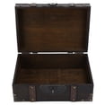 thumbnail image 1 of CAJA DE ALMACENAMIENTO DE MADERA VINTAGE Conradura, Cofre Decorativo Para Joyas del Tesoro para decoración del Hogar, Gran Capacidad, Esquinas Reforzadas, 1 of 7