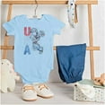 thumbnail image 3 of Popeye the Sailor Man USA Patriot Romper Boys or Girls Infant Baby Brisco Brands 12M, 3 of 7