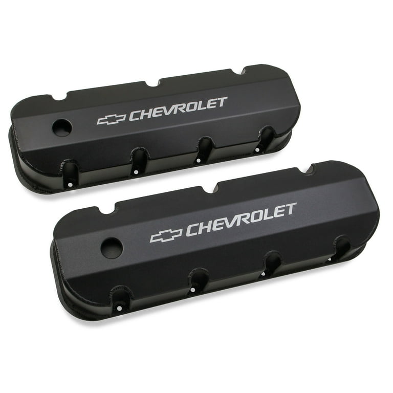 Holley Big Block Chevy Billet Rail Fab. Alm Valve Covers w/.125 Hole Holley Big Block Chevy Billet Rail Fab. Alm Valve Covers w/.125 Hole