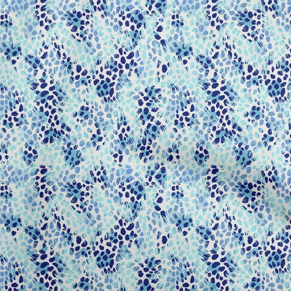 oneOone Cotton Poplin Twill Royal Blue Fabric Animals Quilting Supplies Print Sewing Fabric By The Yard 56 Inch Wide