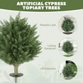 thumbnail image 4 of HOMCOM 24" Artificial Cypress Trees with Ground Stake, Set of 2, Green, 4 of 10
