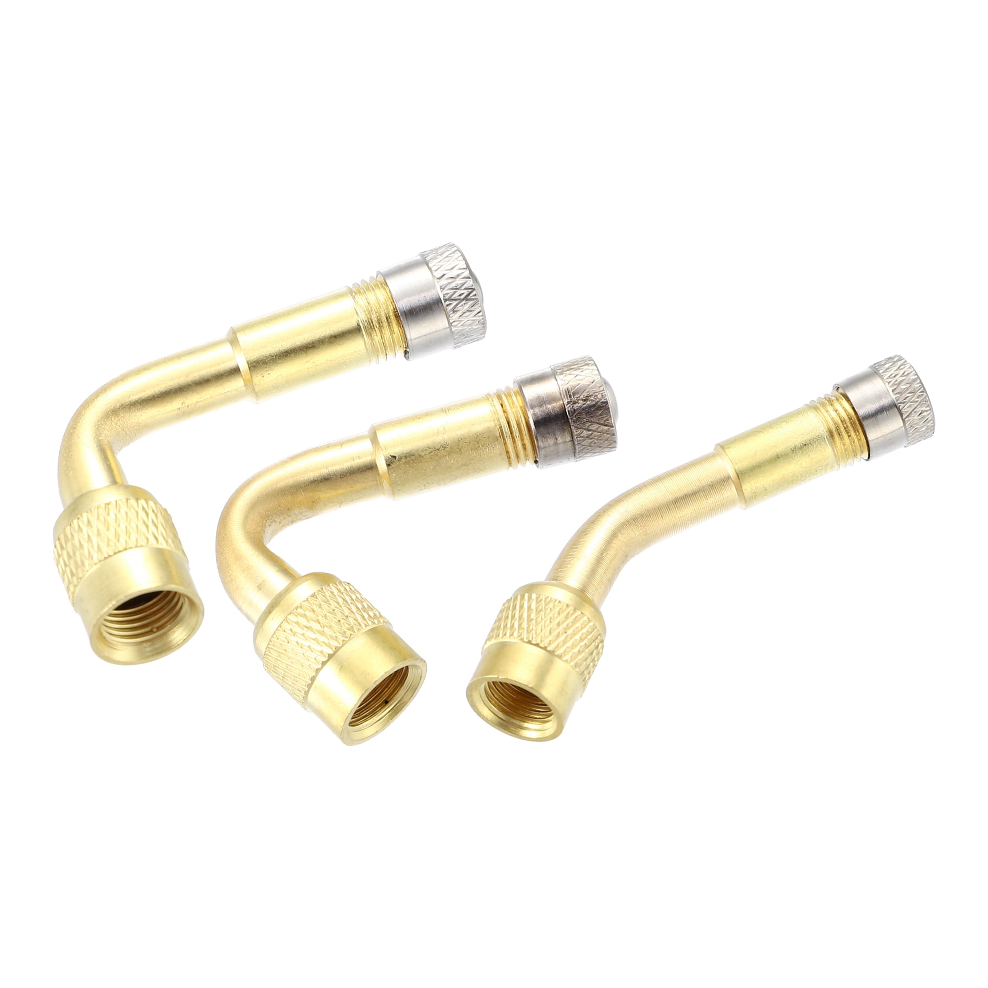 Unique Bargains 12pcs Tire Valve Stem Extension W/ 4 Dual Extender Pipe 5.1" 2 Core Tools