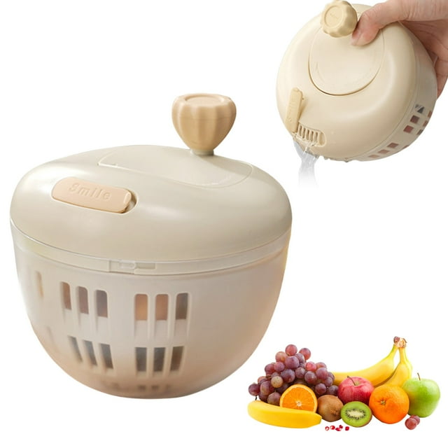 Cqxid Salad Dehydrator Under $10 Salad Extra Large 5.5 Capacity | Bowl With Ergonomic Push Button Mechanism Non Slip Base & Drain Basket Perfect For Washing Lettuce & Vegetables