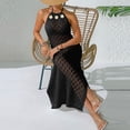 thumbnail image 5 of Tqcoqu Women's Swimsuit Crochet Swim Cover Up Summer Hollow Out Dress Beach Vacation Bathing Suit Cover Up Dress,Black,Women's S-XL, 5 of 6