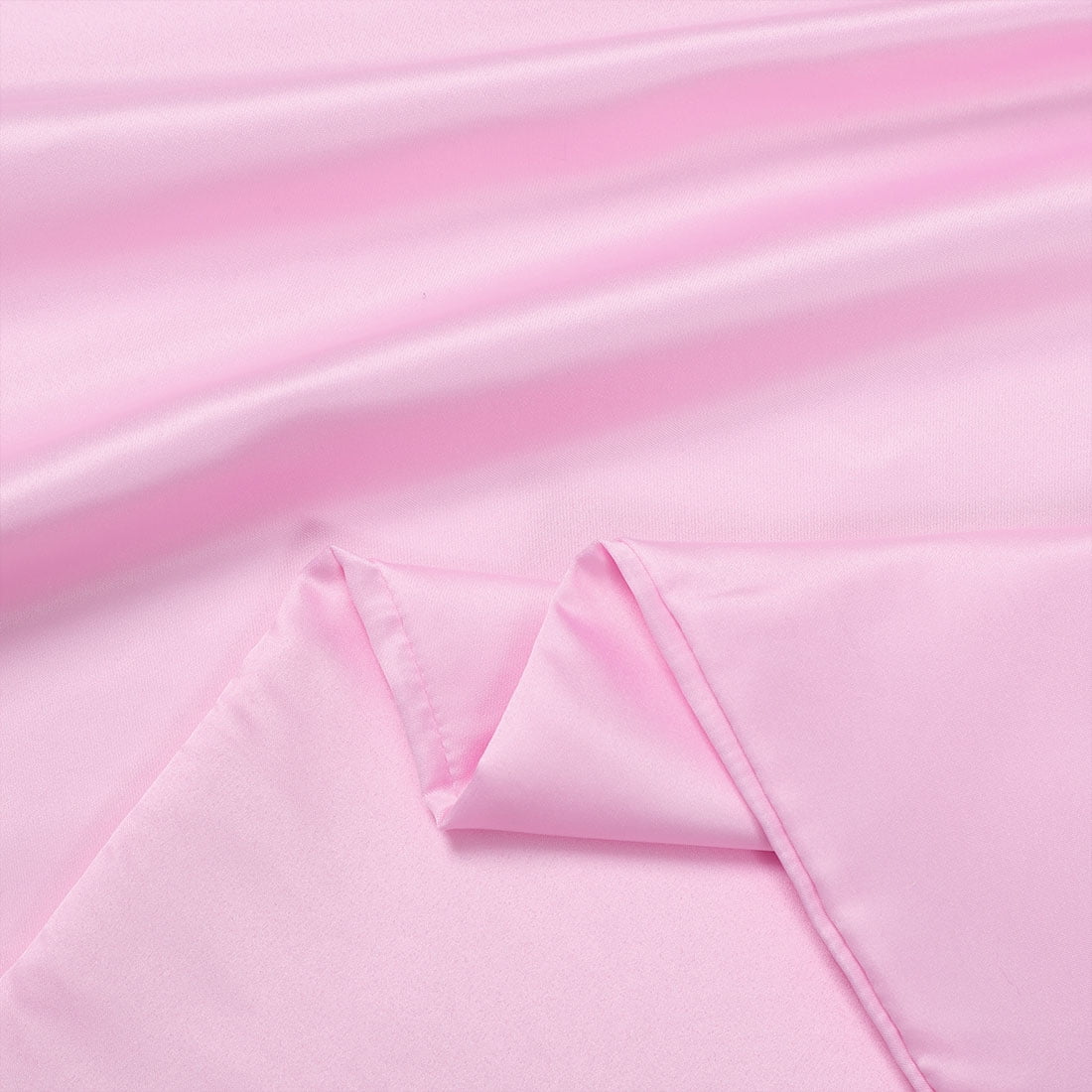 Unique Bargains Luxury Silky Satin Body Pillow Case Light Pink 20" x 54"