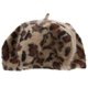 thumbnail image 1 of Boina de pelo de conejo para mujer, gorro con estampado de leopardo para otoño e invierno, 1 of 5