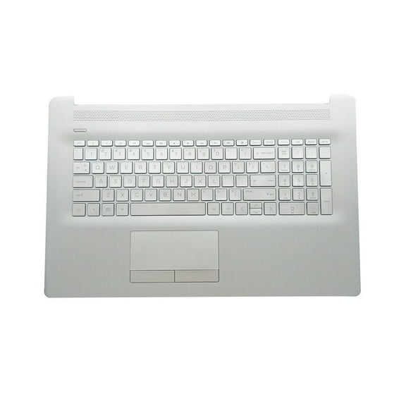 New Genuine HP 17-BY3053CL 17-BY3676CL 17-BY4075CL Palmrest Touchpad Backlit US Keyboard (Natural Silver) L92783-001
