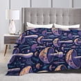 thumbnail image 4 of Kll Fleece Blanket Plush Throw Blanket Floral Hippie Mushrooms,Soft Fuzzy Cozy Flannel Blanket For Couch Sofa Bed.(40"X30"), 4 of 9