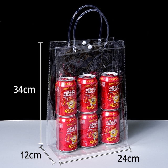 Bolsa de regalo de Navidad de 10 piezas, bolsa de regalo de plástico PVC transparente