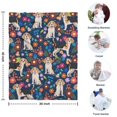 thumbnail image 4 of Beagle Dog Dog and Pioneer Flower Blanket,Comfortable Soft Lamb Wool Throw Blanket,All Season,Warm Lightweight Blankets for Sofa Bed Couch Living Room Chair,30"x40", 4 of 4