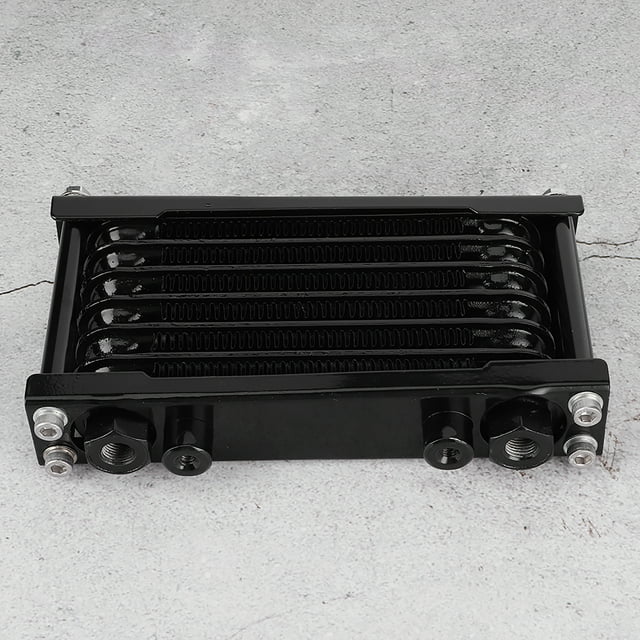 Refroidisseur d'Huile Moteur, Radiateur de Refroidissement de l'Huile de Remplacement en Alliage d'Aluminium pour Voiture de Singe pour Moto à Quatre Roues pour Véhicule Tout-Terrain de 100 à 250 Cm3 pour ATV