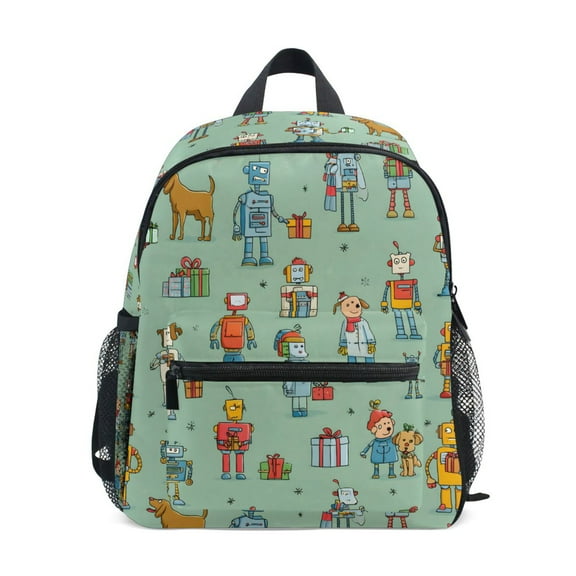 ALAZA Cartoon Robots School Backpack Small Bookbag Mini Bags