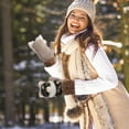 thumbnail image 3 of Vikakiooze Winter Gloves Pattern Gloves Autumn And Winter Warmth Plush Knitted Decor Women, 3 of 6