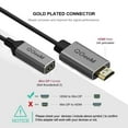 thumbnail image 6 of HDMI to Mini DisplayPort,QGeeM 4K x 2K HDMI Male to Mini DP Female Adapter Converter for HDMI Equipped Systems,Compatible with VESA Dual Mode DisplayPort 1.2,HDMI 1.4, 6 of 7