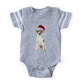 thumbnail image 1 of CafePress - Jack Russell Terrier Santa - Cute Infant Baby Football Bodysuit, 1 of 1