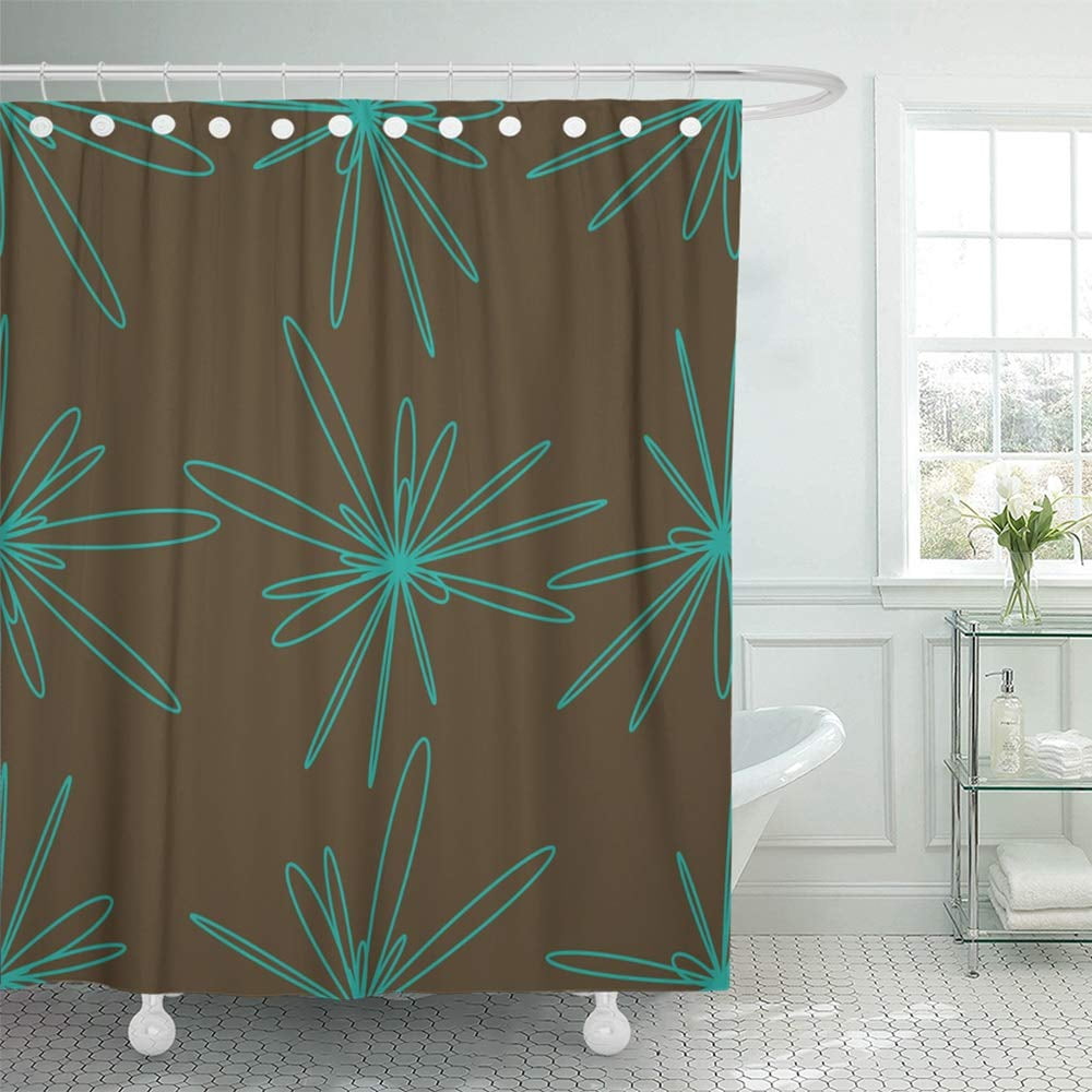 KSADK Artistic Abstract Pattern in Teal and Brown Creative Drawn