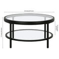 thumbnail image 5 of Henn&Hart 32" Blackened Bronze Metal/Glass Coffee Table, 5 of 8