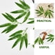 thumbnail image 3 of 60 uds hojas de bambú de plástico Artificial hojas falsas tallos arreglo de flores hojas de bambú, 3 of 6