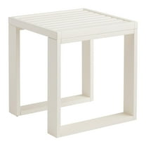 Linon Killick Acacia Outdoor Side Table, Antique White