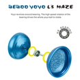 thumbnail image 4 of Xingzhi BEBOOYOYO Cool Alloy Professional YoYo Ball Trick Bearing String Toy Blue 1Set, 4 of 6