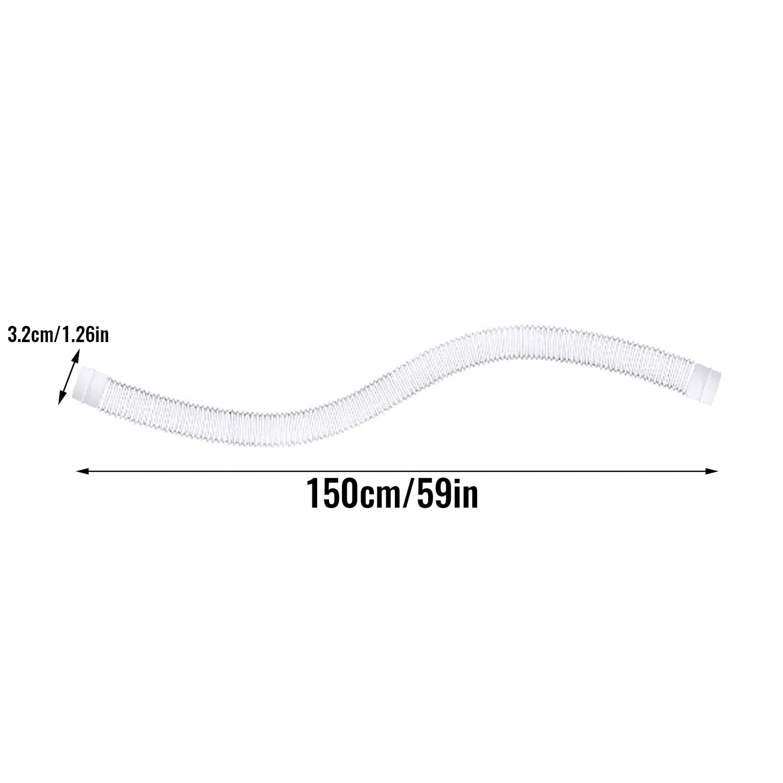 1.25 Inch Pool Pump Replacement Hoses for Above Groud Pools - Pool Hoses for In-tex Coleman Pool Filter Pump 607, 637 with 8 Clamps (4 Pack)