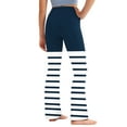thumbnail image 5 of Gpaecead Girls' Leggings Cross Stripe Pants Color Block Soft Stretchy High Waisted Pants for Kids Child Yoga Dance 8 Years Navy, 5 of 9