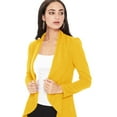 thumbnail image 4 of Women's Elegant Solid Stretch Open Front Long Sleeve Blazer Jacket, 4 of 5