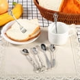 thumbnail image 1 of Cubiertos Cuchara Vintage, 6 Unids/set Vintage Estilo Real Metal Mini Cucharas de café y Tenedor Cocina Fruta Café Accesorios(plata), 1 of 3