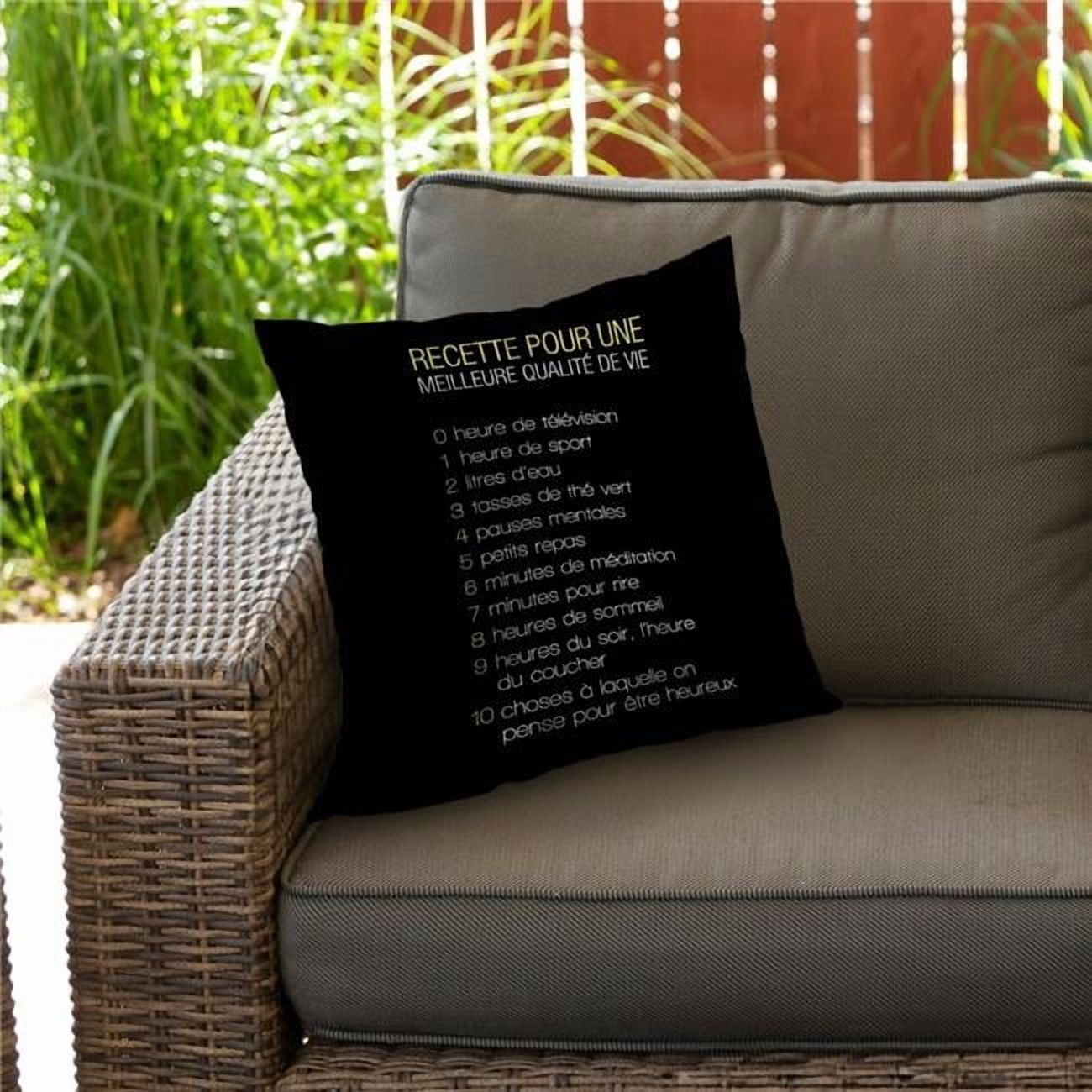 Begin Home Decor C1PO2020HVFA79 20 x 20 in. Recipe of Happiness - Motivational Outdoor Throw Pillow Decor