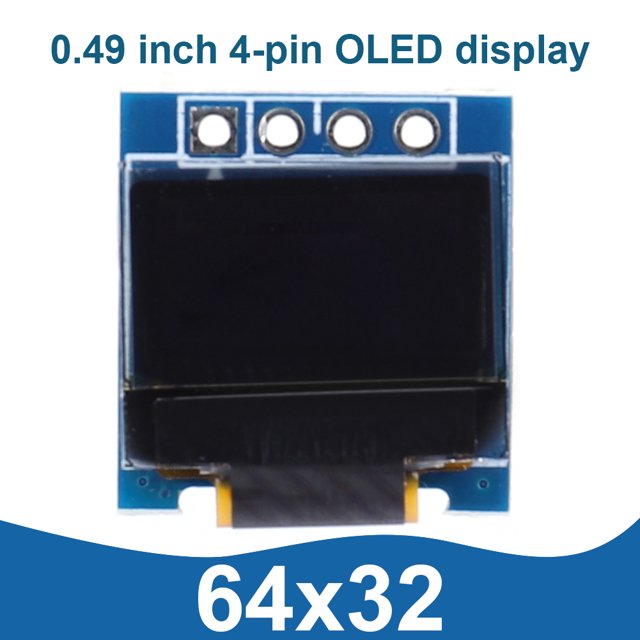 Módulo De Pantalla Oled Componentes electrónicos de los pixeles de la placa de circuito 3.3-5V 64x32 de la pantalla de visualización de 0,49 pulgadas