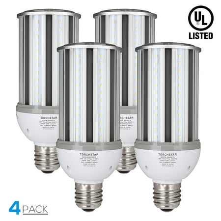 Screw Base E39 Lamp Bulb - TORCHSTAR 4 Pack 36W LED Bulbs, Corn Lamp, UL&DLC LED Corn Light Bulb for Backyard, Garden, Factory, Warehouse, 5000K Daylight, E39 Base