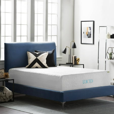 Lucid 16 " Plush Memory Foam and Latex Mattress, Four-Layer - Walmart.com
